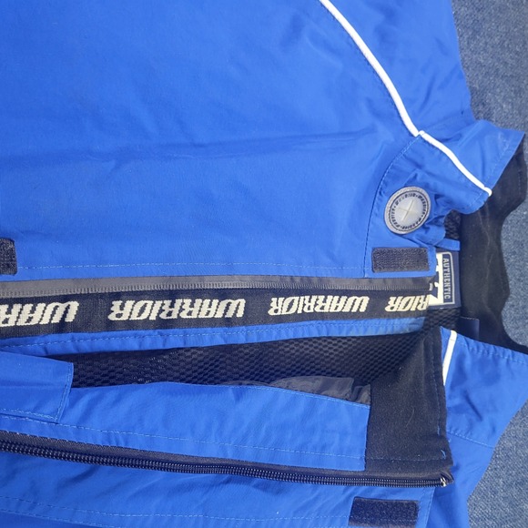 Warrior Sports Mens XL Royal Blue Windbreaker Full Zip Mesh Lined Jacket Piping - Picture 8 of 14